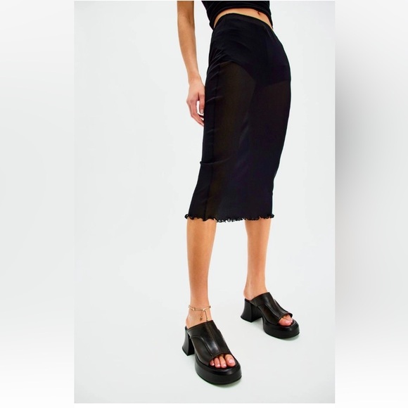 Free People E8 Miista Lota Mules Sandals Brown Leather Black Platform - Picture 4 of 9